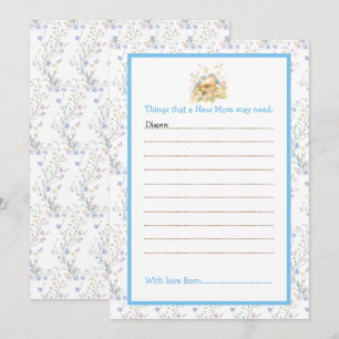 Frühjahr Birds Baby ShowerAdvice List Einladung