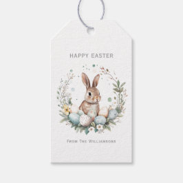 Frühjahr Bunny Ostereier Gärland Personalisiert Geschenkanhänger