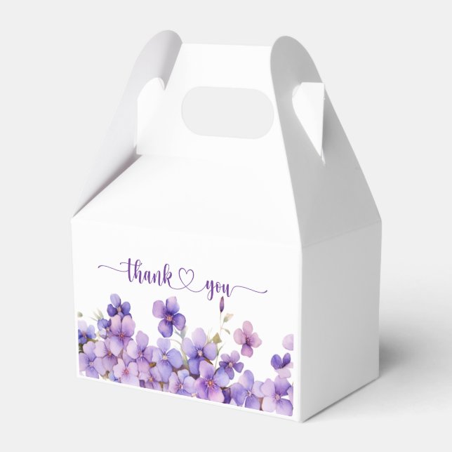 Frühjahr Delicate Violet Blume Babydusche Geschenkschachtel (Vorderseite)