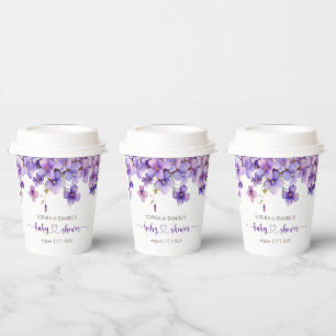 Frühjahr Delicate Violet Blume Babydusche Pappbecher
