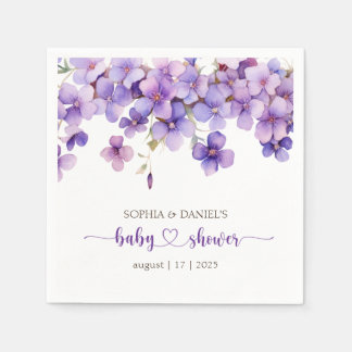 Frühjahr Delicate Violet Blume Babydusche Serviette