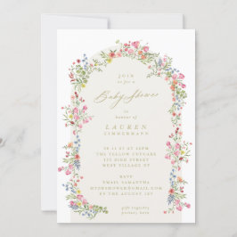 Frühjahr Elegant Dainty Floral Arch Baby Dusche Einladung