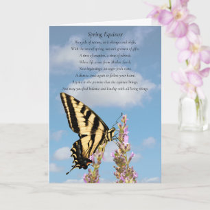 Frühjahr Equinox Ostara Segen Gedicht Butterfly Au Karte