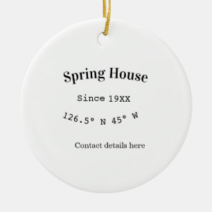 Frühjahr Haus usw. Datum Jahr benutzerdefinierte K Keramik Ornament