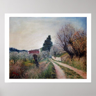 FRÜHJAHR IN VERNALESE / Toskana-Landschaft Poster
