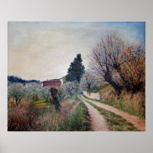 FRÜHJAHR IN VERNALESE / Toskana-Landschaft Poster