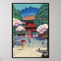 Frühjahr: Kurama Temple Asano Takeji shin hanga
