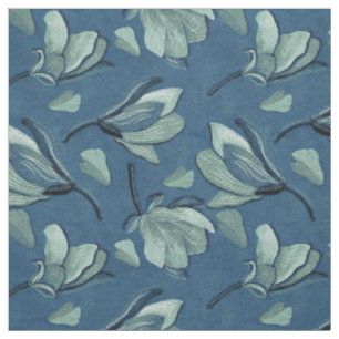Frühjahr Magnolia blau Stoff