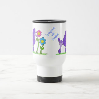 Frühjahr mit der Pudel-Tasse Reisebecher