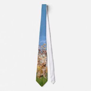 Frühjahr (Monet) - Goldener Retriever Krawatte