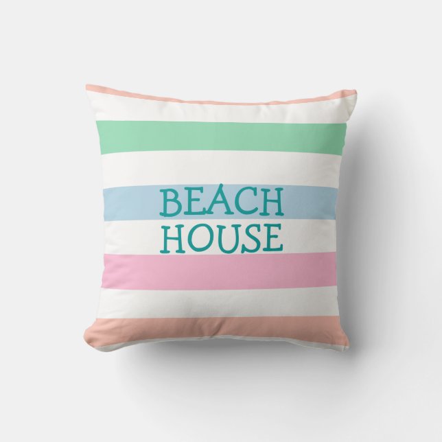 Frühjahr oder Sommer Beach House Kissen (Vorderseite)