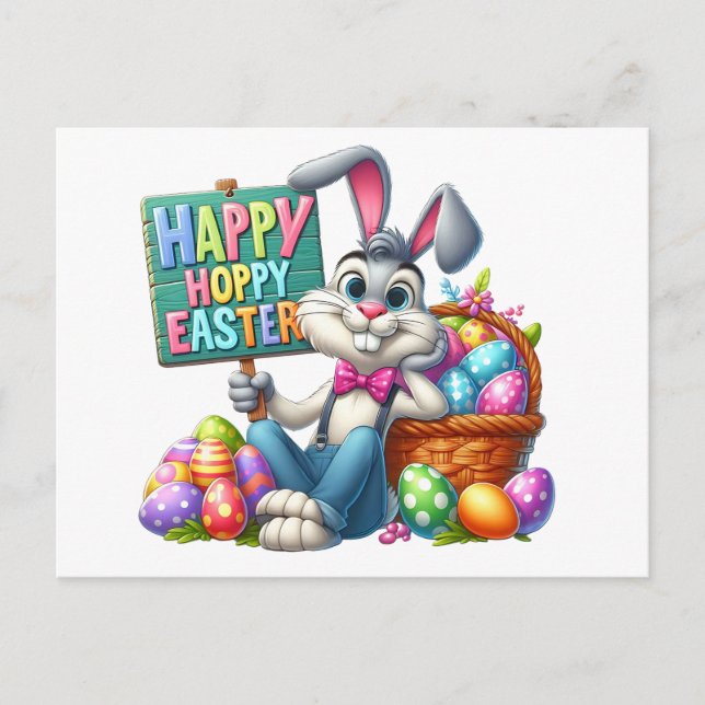 Frühjahr Ostern Handout - sehen Sie zurück! Postkarte (Vorderseite)