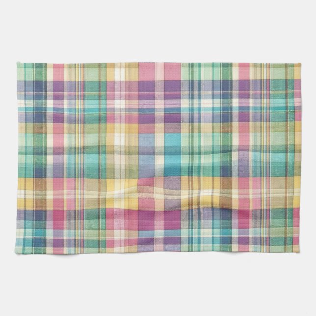 Frühjahr/Osterpaste kariert/Tartan Geschirrtuch (Horizontal)