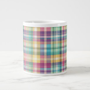Frühjahr/Osterpaste kariert/Tartan Jumbo-Tasse