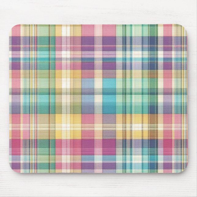 Frühjahr/Osterpaste kariert/Tartan Mousepad (Vorne)