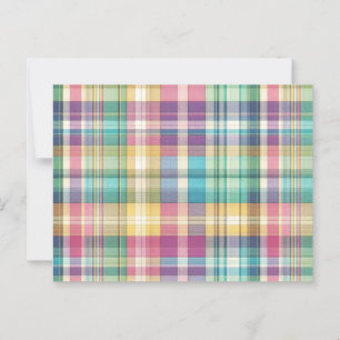 Frühjahr/Osterpaste kariert/Tartan Postkarte