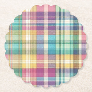 Frühjahr/Osterpaste kariert/Tartan Untersetzer