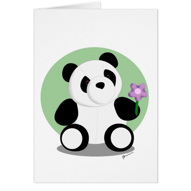 Frühjahr-Panda-Karte (Vorne)