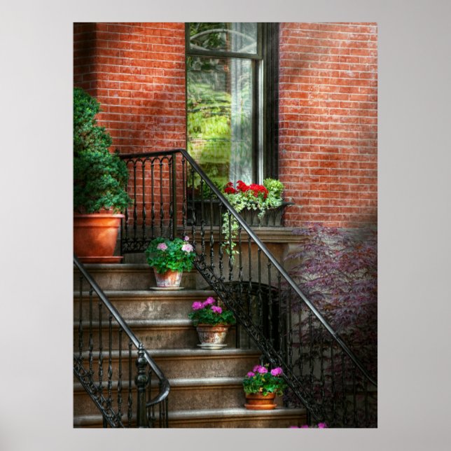 Frühjahr - Porch - Hoboken im Frühjahr Poster (Vorne)