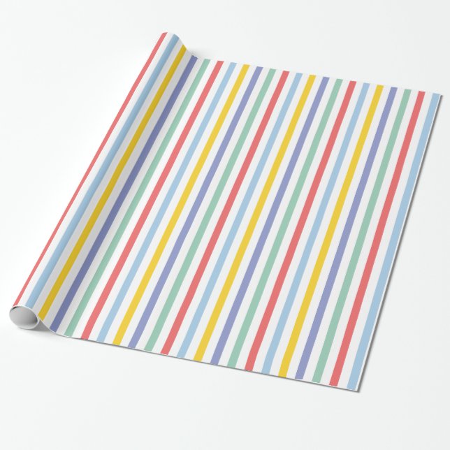 Frühjahr-Regenbogen Streifen Muster Geschenkwrake Geschenkpapier (Ungerollt)