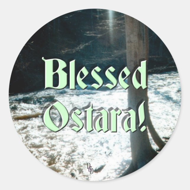 Frühjahr Runder Aufkleber (Vorderseite)