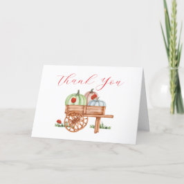 Frühjahr Rustic Pumpkin Farm Labybug Baby Dusche Dankeskarte
