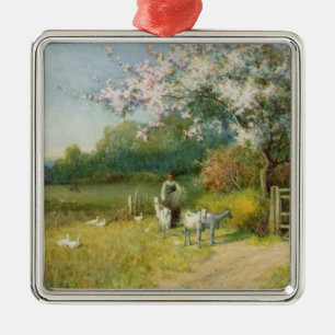 Frühjahr Silbernes Ornament