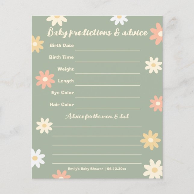 Frühjahr Sommer Blume Baby Shooting Game (Vorderseite)