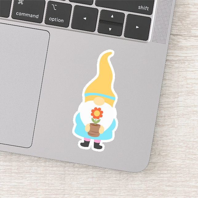 Frühjahr Sommer Garten Gnome Die schneiden Sticker (Detail)