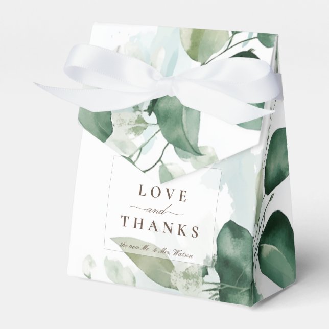 Frühjahr Sommer grün Blätter Geschenkschachtel (Vorderseite)