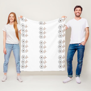 Frühjahr Sommer Minimalistische Blume Fleecedecke
