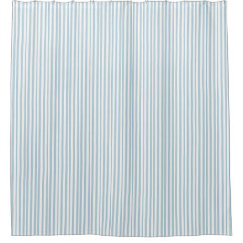 Frühjahr Sommer Soft Light Blue Strip Bauernhof Duschvorhang