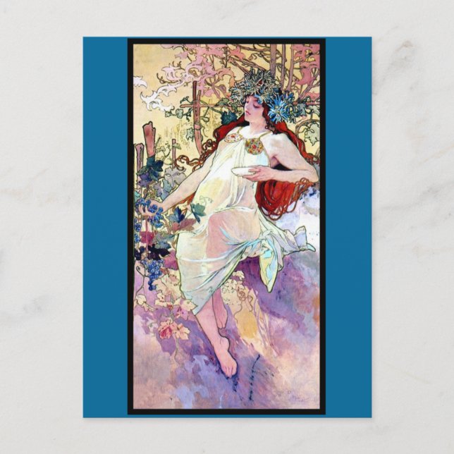 Frühjahr Sommer Winter Postkarte (Vorderseite)