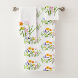 Frühjahr Sommerwilde Blume Badhandtuch Set
