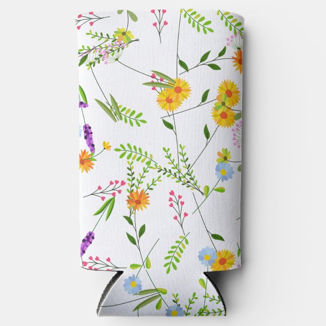 Frühjahr Sommerwilde Blume Selters Dosenkühler (Vorderseite)