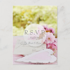 Frühjahr Vintage Blume Liebhaber Hochzeit RSVP Einladungspostkarte