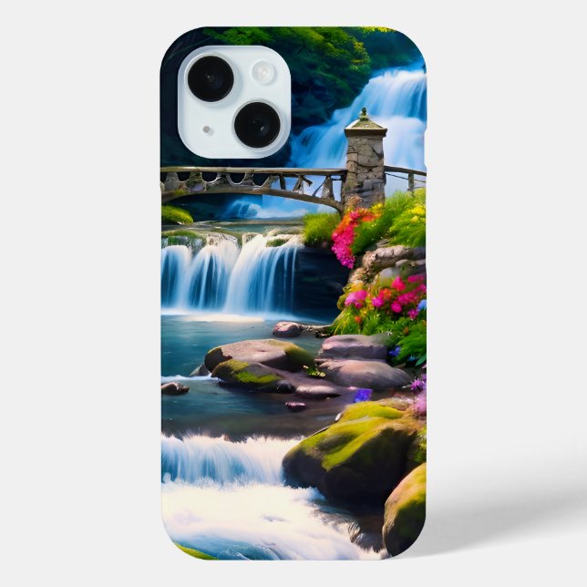 Frühjahr Wasserfall 1 Case-Mate iPhone Hülle (Rückseite)