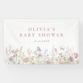 Frühjahr-Wildblume-Kinderdusche Banner