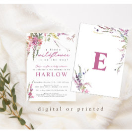 Frühjahr Wildblume Kinderdusche Einladung