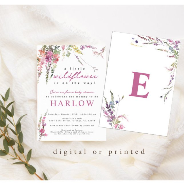 Frühjahr Wildblume Kinderdusche Einladung (Von Creator hochgeladen)