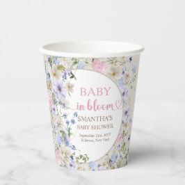 Frühjahr-Wildblume Meadow Garden Babydusche Pappbecher