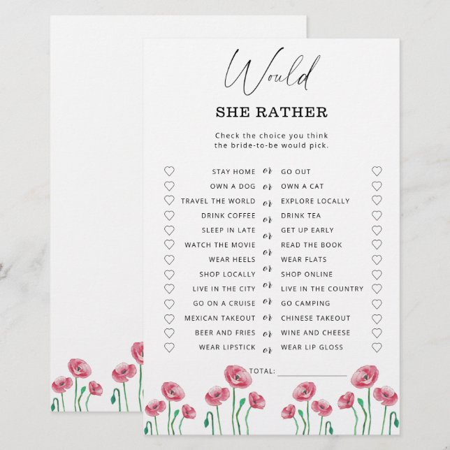 Frühjahr Würde sie lieber Brautparty spielen (Vorne/Hinten)