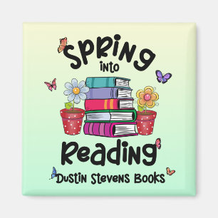 Frühjahr zum Lesen von Büchern über Dustin Stevens Magnet