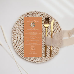 Frühjahrs-Apricot Peach Menükarte