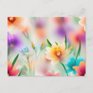 Frühjahrs-Blume mit verschwommenem Hintergrund Postkarte