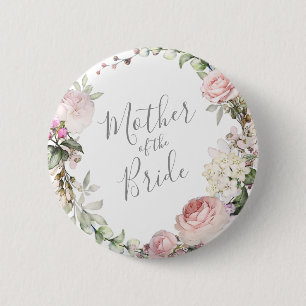 Frühjahrs-Blumen-Mutter-der-Braut-Knopf Button