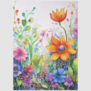 Frühjahrs-Blumen-Seidenpapier bunt Seidenpapier