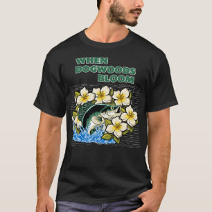 Frühjahrs-Crappie-Angeln Dogwoods Blühen T-Shirt