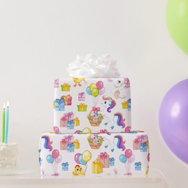 Frühjahrs-Geburtstagsfeier  Geschenkpapier (Partygeschenke)