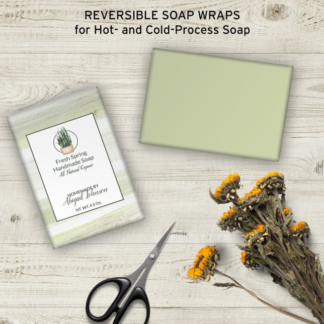 💚 🍏 🌿 Frühjahrs-Grüntöne Watercolor Soap Wrap P (💚🍏🌿 Spring Greens Watercolor Soap Wrap Paper (No Minimums; Customize On Screen Live)
)